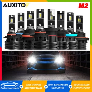 AUXITO 9005 9006 H11 H7 H4 H13 H8 9012 LED Headlight High Low Beam Noiseless M2 - Picture 1 of 22