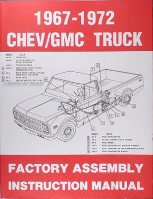 Chevrolet GMC Pickup Assembly Manual 1967 1968 1969 1970 1971 1972 Truck - Image 1 of 2