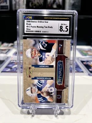2008 Gridiron Tom Brady & Peyton Manning Rivals CSG 8.5 /250 INVEST HOFERS MVP - Image 1 of 2