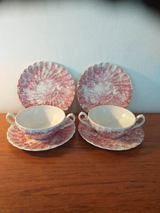 MYOTT POTTERY The Hunter , 2 CUPS & 4 SAUCERS - Picture 1 of 11