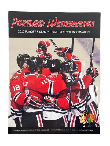 2010 Playoff and Season Ticket Renewal Brochure WHL Portland Winterhawks Cover