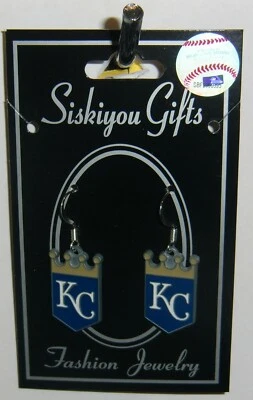 Kansas City Royals Dangle Earrings (zinc) Licensed MLB Baseball Jewelry - Image 1 of 4