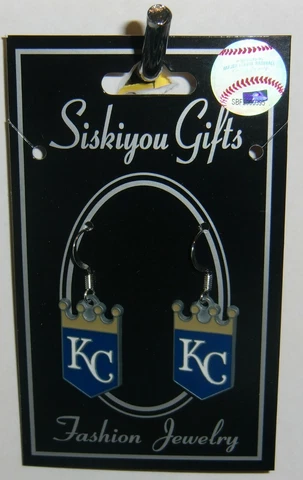 Kansas City Royals Dangle Earrings (zinc) Licensed MLB Baseball Jewelry Cover