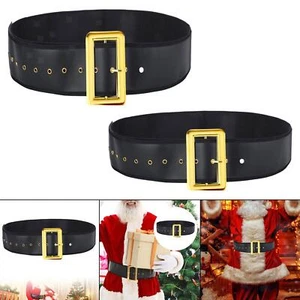 Santa Claus Belt Wide PU Leather for Stage Performance Fancy Dress Carnivals - Picture 1 of 20