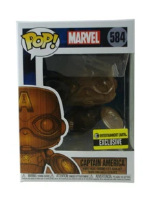 Figura de vinilo Funko Pop del Capitán América #584 Entertainment Earth exclusiva de Marvel - Imagen 1 de 4