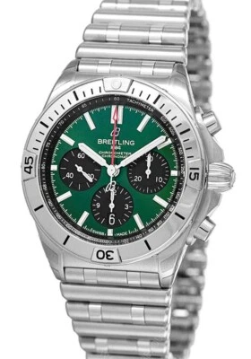 Breitling Chronomat B01 Tachymeter 42mm Green Dial Men's Watch AB0134101L2A1 - Image 1 of 4