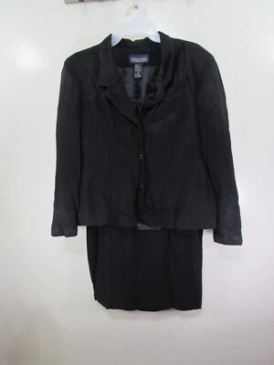 Blazer de 2 piezas de vestido Herman Geist para mujer talla 12 negro pequeño Foto 1 de 4