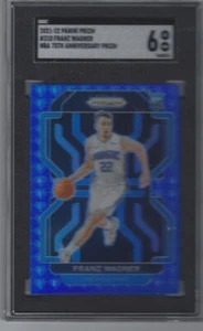 2021-22 Panini Prizm Blue NBA 75th Anniversary No 310 Franz Wagner SGC 6 - Picture 1 of 2