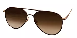 John Varvatos Mens Black Gold Metal Aviator Sunglass V535, Gradient Lens - Picture 1 of 14