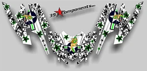 Arctic Cat Firecat Sabercat F5 F6 F7 03-06 Graphics Decal Aircraft Pinup Green - Picture 1 of 1
