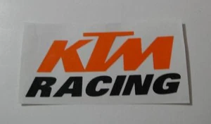 Pegatina/calcomanía vinilo KTM Racing negro y naranja, 155 mm x 65 mm - Imagen 1 de 4