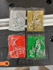 Energizer Bunny 1992 adorno transparente vacaciones coleccionable conjunto de 4 sin abrir - Imagen 1 de 3