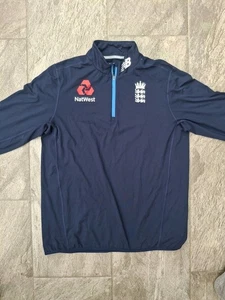England Cricket New Balance Manga Larga Entrenamiento Cuarto Cremallera Natwest Grande - Imagen 1 de 3