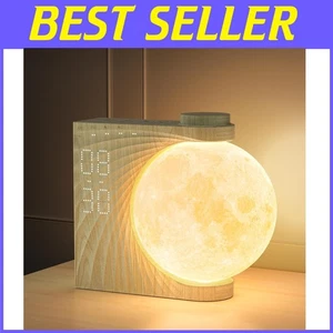 Elegant Rotating Moonlight Alarm Clock for Heavy Sleepers: Sunrise Simulation - Picture 1 of 18