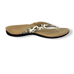 Vionic 9 Dillon Women Toe Post Supportive Sandal Animal Print Comfort Orthopedic - Picture 1 of 8