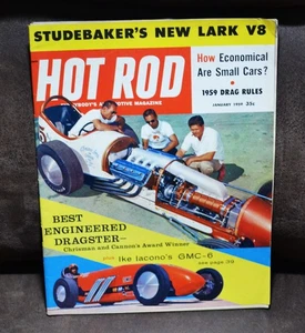VTG  Jan 1959 Hot Rod Magazine Studebaker new Lark V8 Best Engineered Dragsters - Picture 1 of 1
