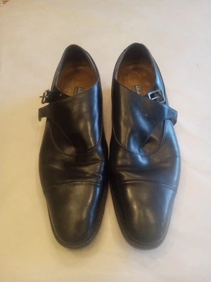 Salvatore Ferragamo Tramezza Single Monk Strap Dress shoes Men 9.5D Black  - Image 1 of 4