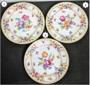 (1) Antique 1928-33 Schumann Bavaria EMPRESS DRESDEN ART Appetizer Plate, Ø7" - Picture 1 of 7