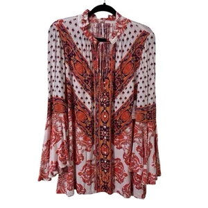 Mini Vestido Túnica Free People Nuevo con Etiquetas X-Pequeño Boho Western Estampado Floral Mágico Misterio - Imagen 1 de 9
