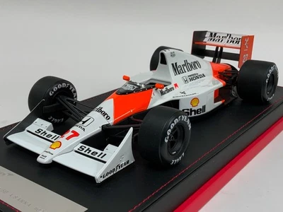 1/18 modelos AB F1 McLaren MP 4/5B de 1990 Senna Car #27 base de cuero AB2-08 Foto 1 de 4