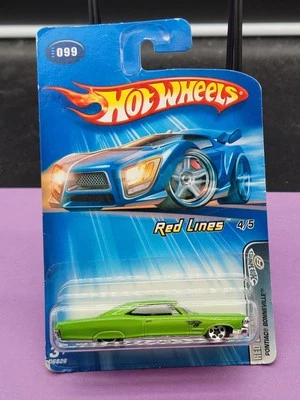 Hot Wheels Red Lines 4/5. #099 Pontiac Bonneville, New! NIP - Image 1 of 2
