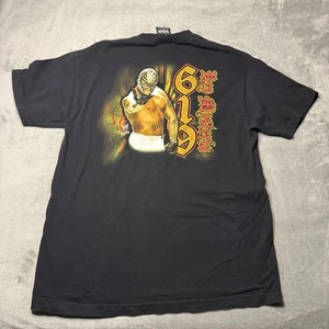 VINTAGE Y2K WWE Rey Mysterio 2002 Wrestling T-Shirt Men Large 619 West Coast Pop - Picture 1 of 8