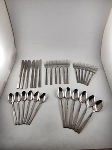 Stanley Roberts Dorette Stainless Flatware 30 Pcs Mid Century 6 Place Settings - Picture 1 of 13