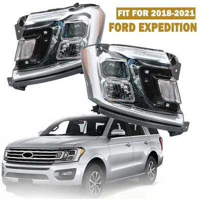 Fit Ford Expedition 2018-2021 Headlight RH / LH Halogen w/Bulb Plug & Play Foto 1 de 4