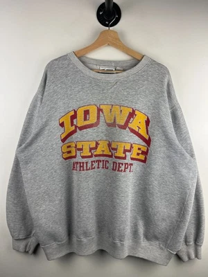 Departamento Atlético de la Universidad Estatal de Iowa de colección años 90 Gris Cuello Redondo Talla XL Foto 1 de 4