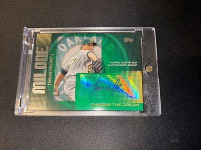 2013 TOPPS CHASING THE DREAM AUTO SP #CDA-TM TOM MILONE OAKLAND ATHLETICS - Image 1 of 2