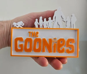 The Goonies Movie Film Logo Inspired 3D Printed Display Sign - Foto 1 di 3