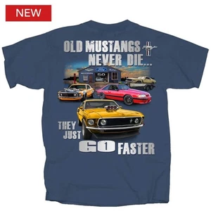 Old Mustangs Never Die...Ford Men's T Shirt Joe Blow Brand - Picture 1 of 6