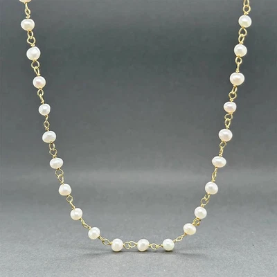 Collar Bijoux 32" Estate David Yurman Oro Amarillo 18K Semilla Perla Foto 1 de 4