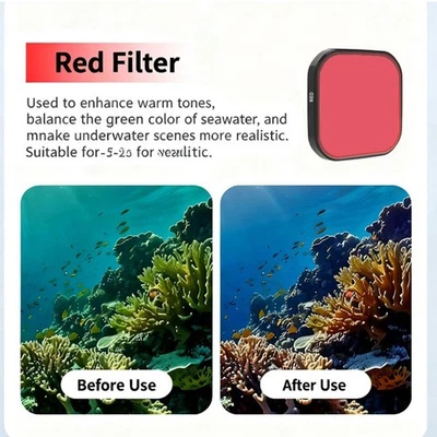 Diving Filter Compatible with For Insta360 AcePro AcePro2 Waterproof Fogproof - Image 1 of 3