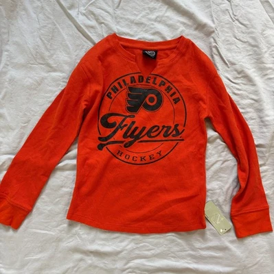 Philadelphia Flyers Long Sleeve Ribbed Knit Orange Girls XL (14/16) NHL Licensed - Image 1 of 3