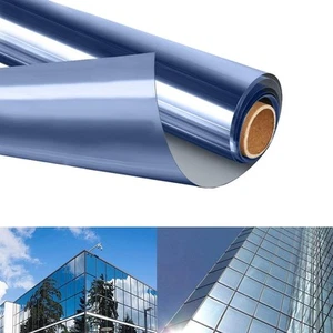Mirror Film Reflective 1pcs 50cm X 100cm 60cm X 100cm Blue Easy To Install - Picture 1 of 24