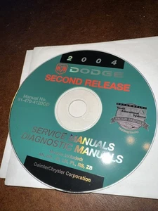 2004 DODGE SERVICE MANUALS DIAGNOSTIC MANUAL Second RELEASE AN DR JR LH PL RS ZB - Picture 1 of 1