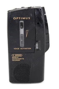 Optimus Micro-37 Microcassette Recorder #14-1164 Voice Activation ** Works - Picture 1 of 9