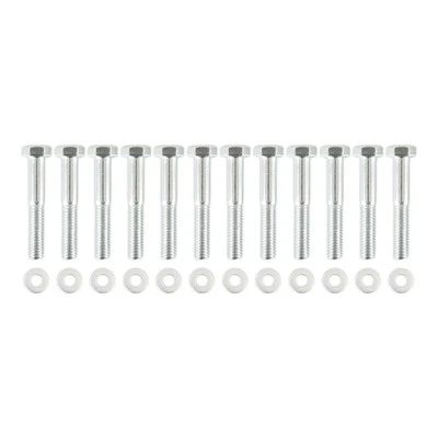 Juego de pernos de admisión Mr Gasket 958G; hexagonal galvanizado, 5/16-18 x 2 pulgadas para SBF, 12 piezas Foto 1 de 4