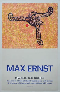 Affiche originale entoilée - MAX ERNST - Orangeries des tuileries 71 - 73 x 46 c - Imagen 1 de 1