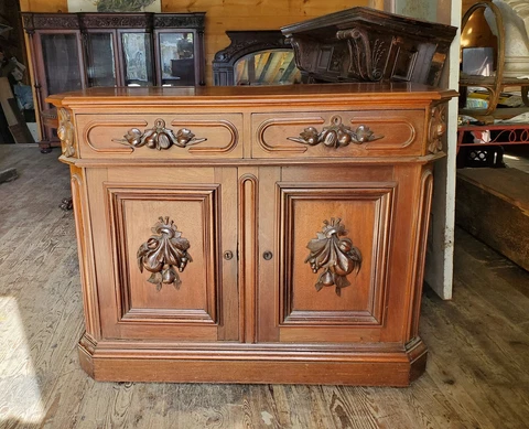 VICTORIAN WALNUT SERVER - SIDEBOARD BASE Cover