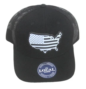 Cappello tattico nero in rete regolabile di corone locali - Foto 1 di 3