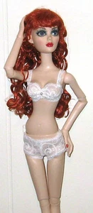  Ready2Wear Custom White Lace Bra & Boxer Outfit Fit 18" Evangeline Ghastly - Picture 1 of 1
