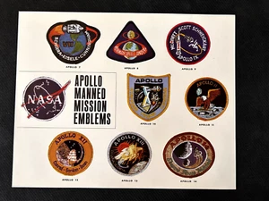 Apollo manned mission emblems  - Official litho - Picture 1 of 1