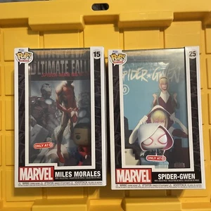 Funko Pop! Copertine fumetti Marvel Miles Morales #15 Target Exc & Spider-Gwen #25 SE - Foto 1 di 6