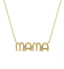 Designer MAMA "Nova" Fluted Necklace 14K gold by My Story Fine Jewelry NEW