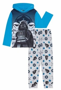 Boy's Lego Star Wars Pajamas Hoodie Shirt Pants Darth Vader 4 5 6 7 Stormtrooper - Picture 1 of 4
