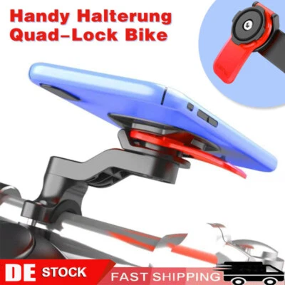 Handy Halterung Quad-Lock Bike Fahrrad Motorrad Roller Halter Handyhalterung DHL - Bild 1 von 4