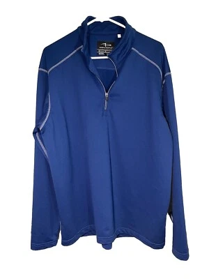 Page & Tuttle Jersey 1/4 Cremallera Hombre’s Grande Azul Foto 1 de 4