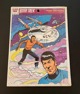 1978 Whitman Frame-Tray Puzzle Star Trek USS Enterprise Kirk Spock Sealed - Image 1 of 4
